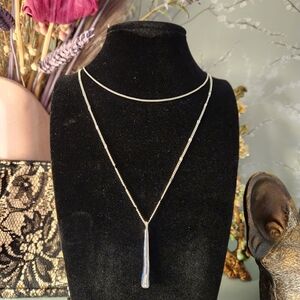 Jenny Bird Silver Pendant Necklace Jenny Bird Leana Pendant Necklace 16"